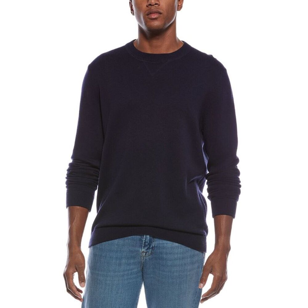 Kier + J Mens  Wool-Blend Crewneck Sweatshirt, Blue